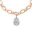 Treillage Brushed White Gold & Diamond Set Egg Charm