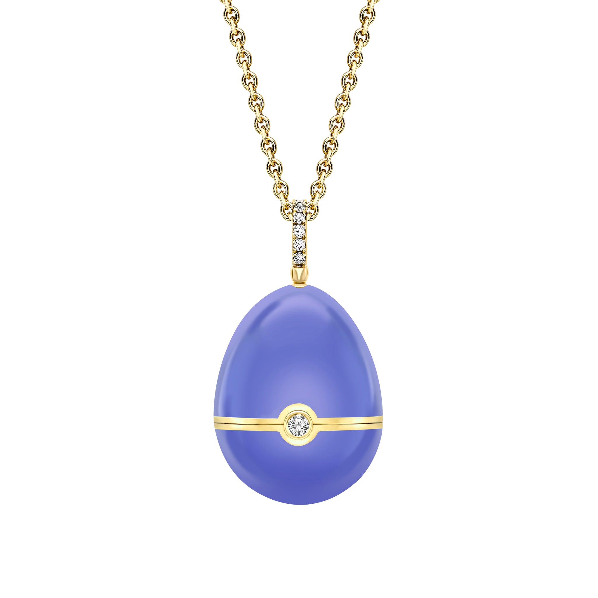 Blue Lacquer Heart Surprise Locket