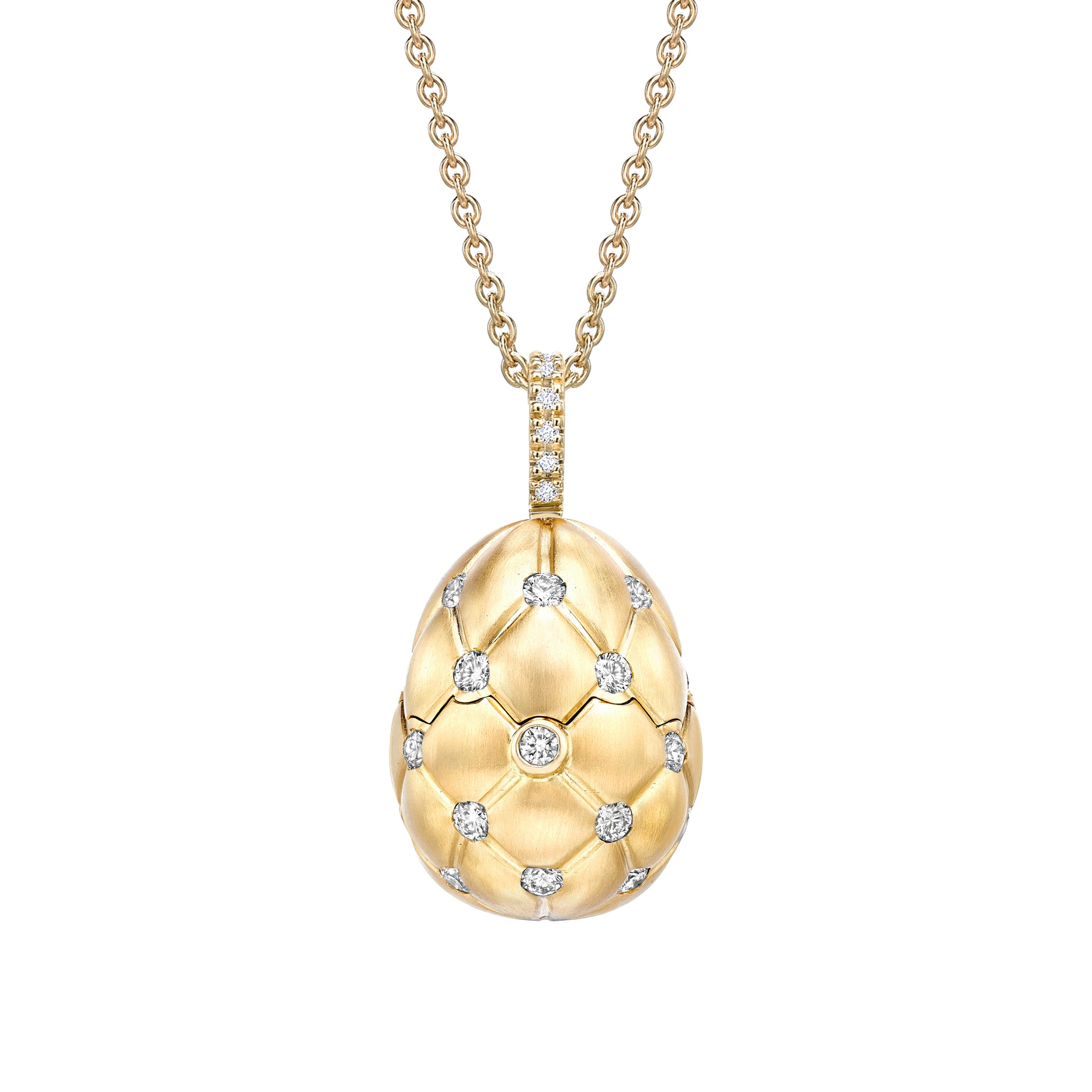 Brushed Heart Surprise Yellow Gold Locket