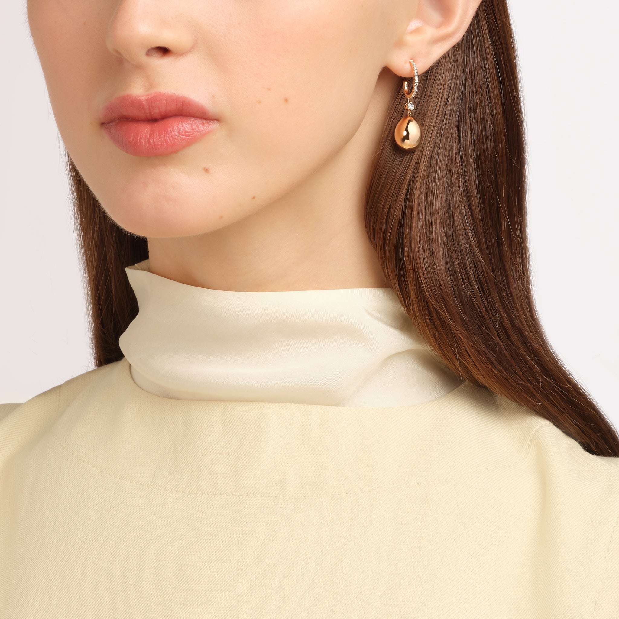 Hoop Egg Drop Earrings
