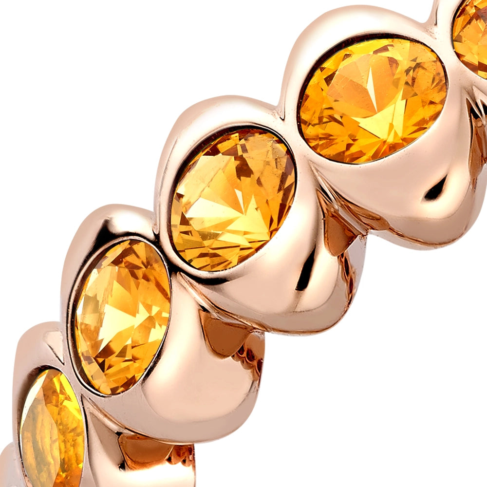Colours of Love Rose Gold Orange Sapphire Eternity Ring | Fabergé