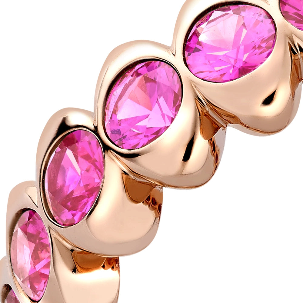 Colours of Love Rose Gold Pink Sapphire Eternity Ring | Fabergé