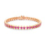 Colours of Love Cosmic Curve Rose Gold Pink Sapphire Tennis Bracelet