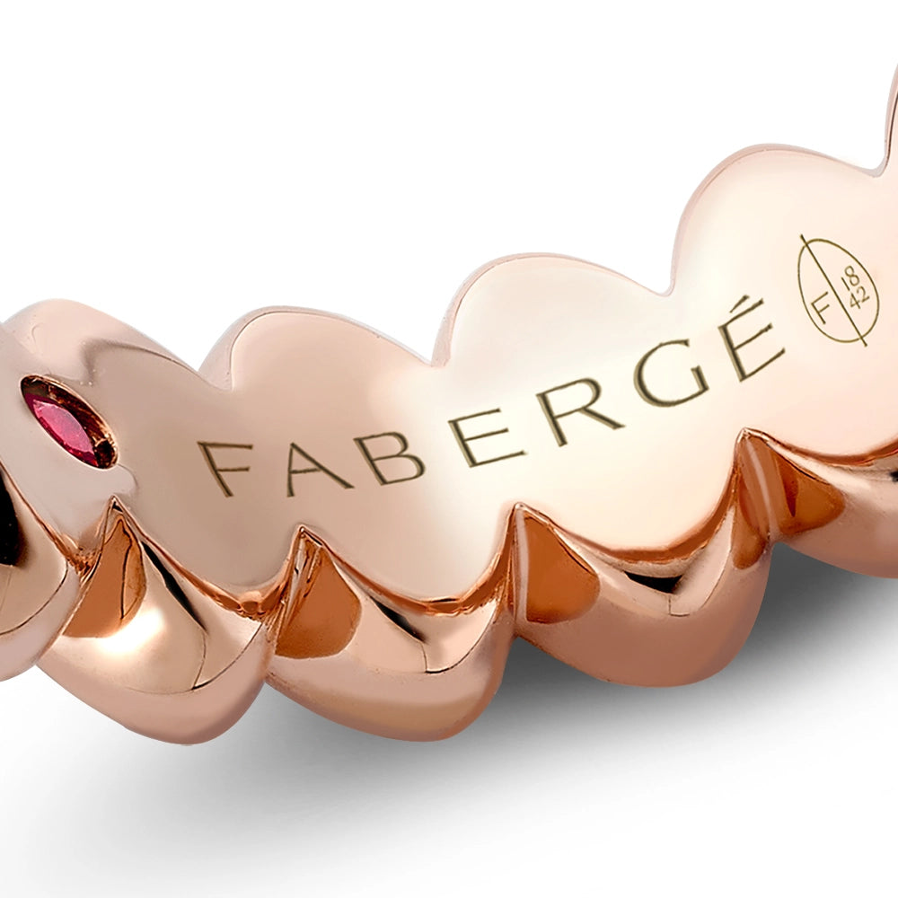 Rose Gold Rainbow Multicoloured Gemstone Eternity Ring | Fabergé