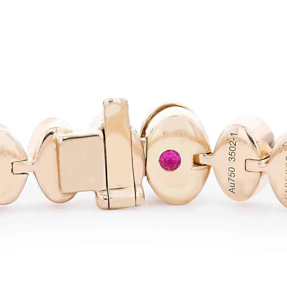 Rose Gold Rainbow Multicoloured Gemstone Tennis Bracelet | Fabergé