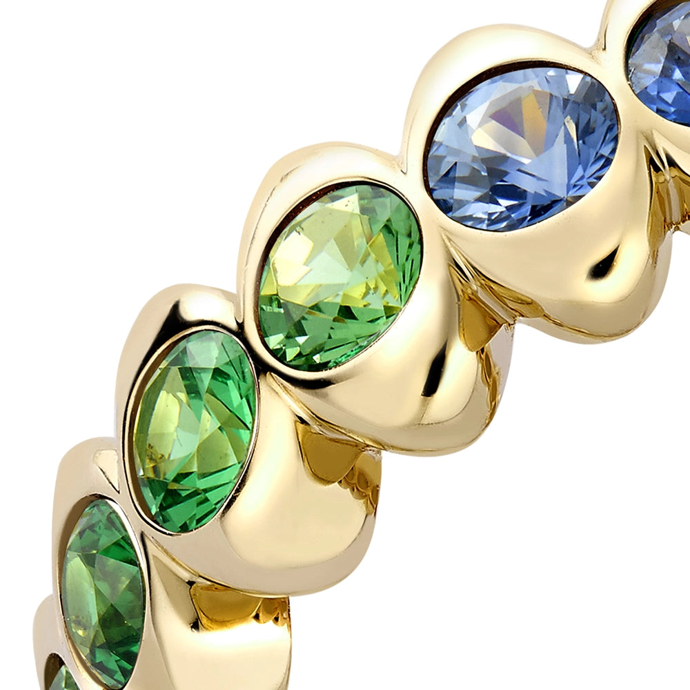 Yellow Gold Rainbow Multicoloured Gemstone Eternity Ring | Fabergé