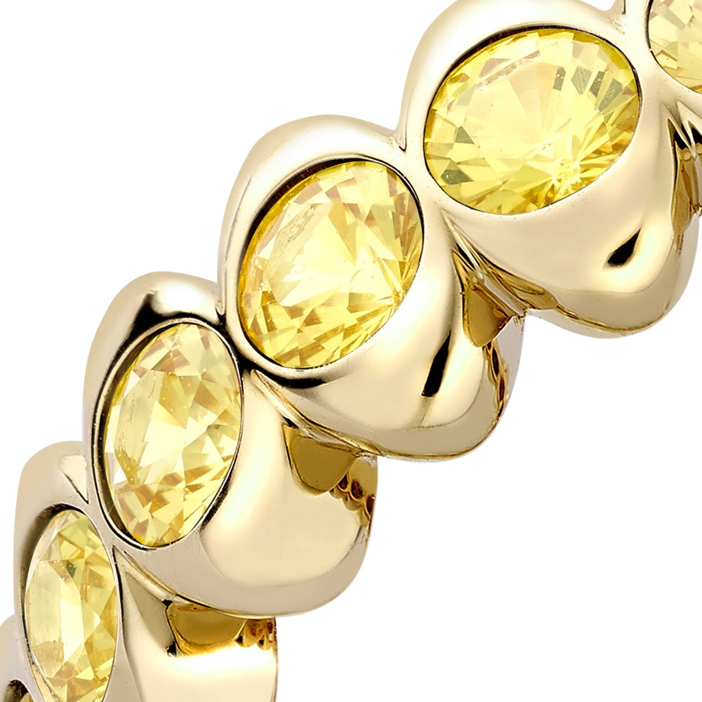 Colours of Love Yellow Gold Yellow Sapphire Eternity Ring | Fabergé