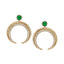 Hilal Yellow Gold Emerald & Diamond Earrings | Fabergé