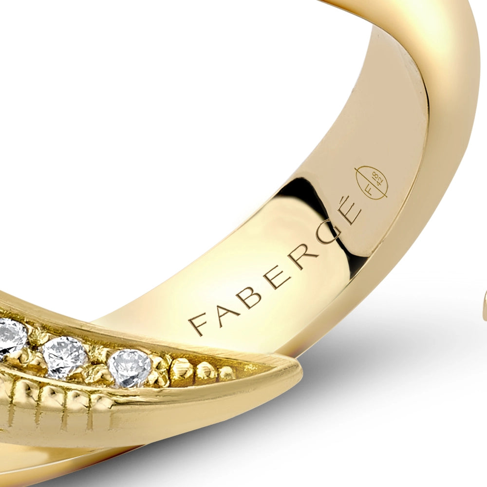 Hilal Yellow Gold Emerald & Diamond Ring | Fabergé
