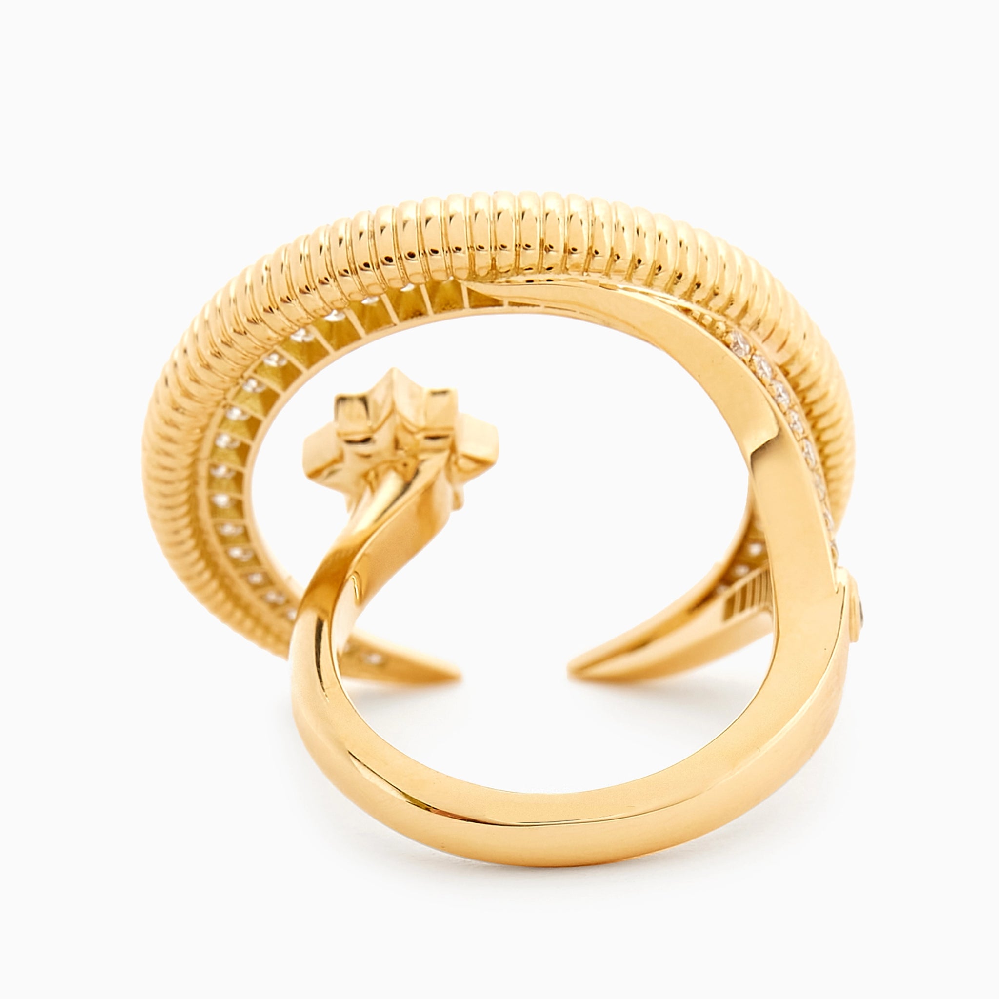 Hilal Yellow Gold Emerald & Diamond Ring | Fabergé