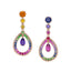 Rose Gold Amethyst and Pink Sapphire Rainbow Tear Drop Earrings | Fabergé