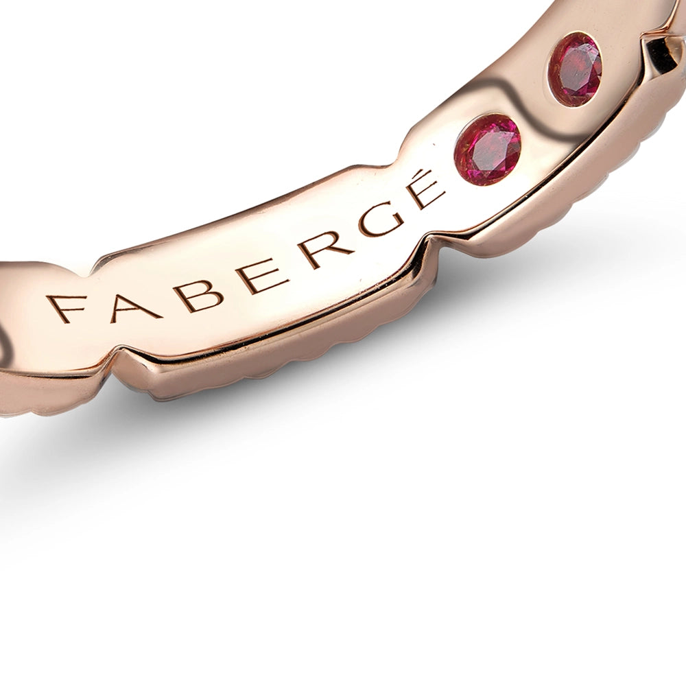 Rose Gold Fluted Gemsation Ring with Hidden Rubies | Fabergé