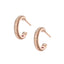 Rose Gold Fluted Hoop Earrings | Fabergé
