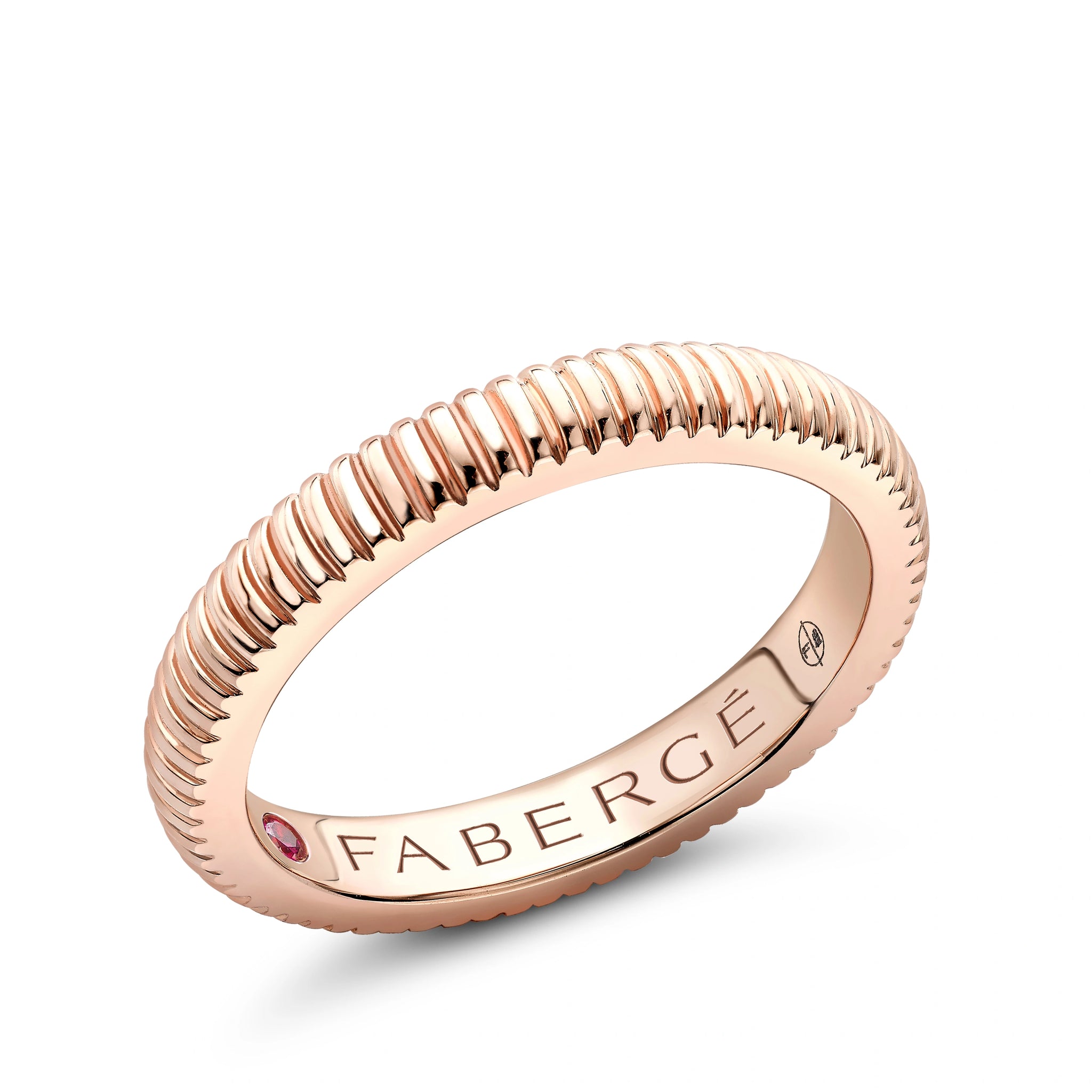 Rose Gold Fluted Ring | Fabergé