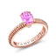 Rose Gold Pink Sapphire Fluted Ring | Fabergé