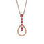 Colours of Love Rose Gold Ruby Fluted Teardrop Pendant