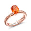 Rose Gold Spessartite Fluted Ring | Fabergé