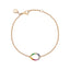 Rose Gold Rainbow Multicoloured Gemstone Egg Chain Bracelet | Fabergé