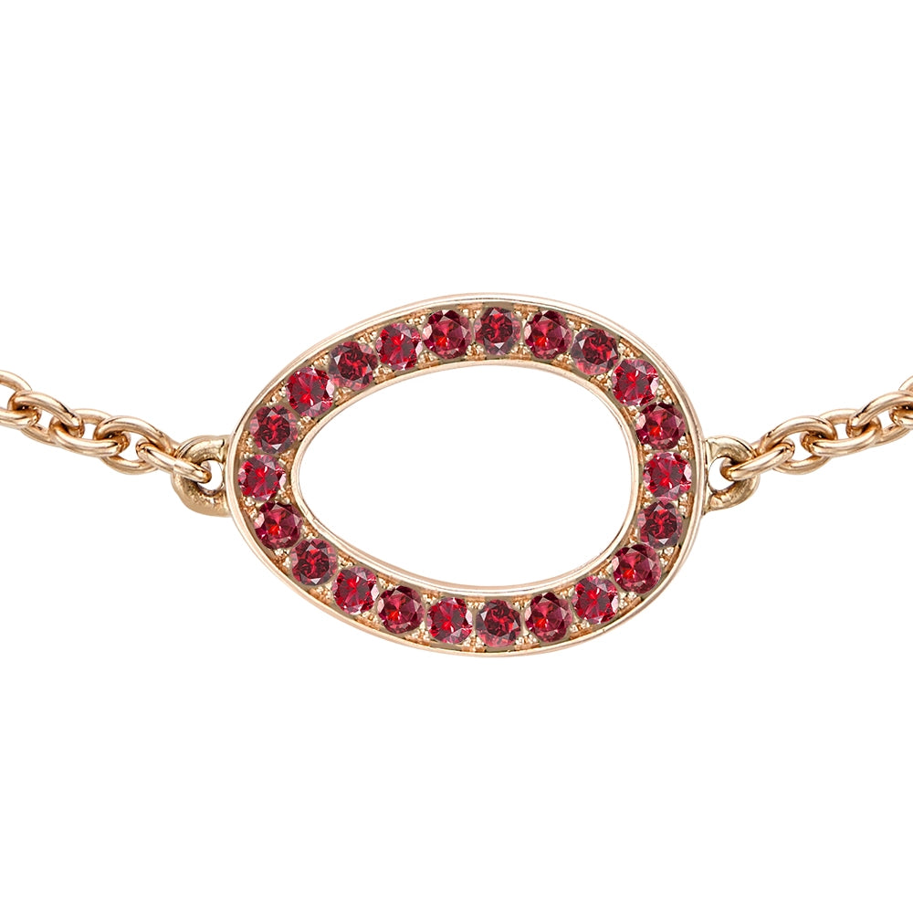 Rose Gold Ruby Egg Chain Bracelet | Fabergé