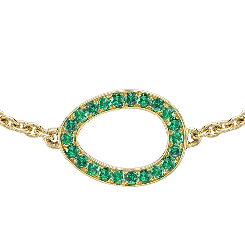 Yellow Gold Emerald Egg Chain Bracelet | Fabergé