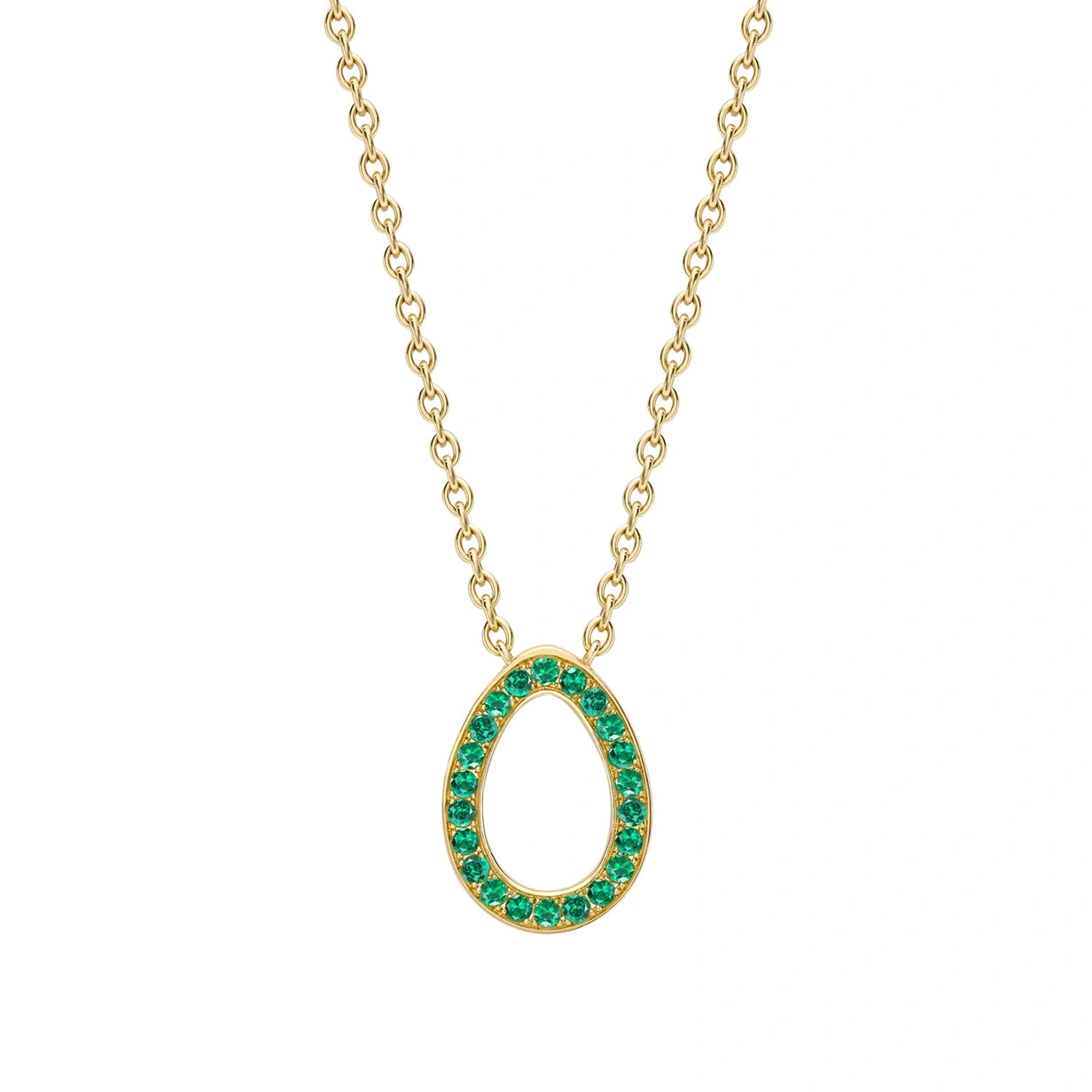 Yellow Gold Emerald Egg Pendant | Fabergé
