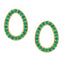 Yellow Gold Emerald Egg Stud Earrings | Fabergé