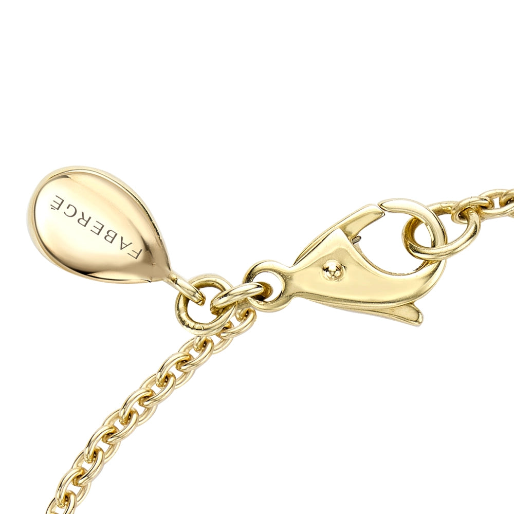 Sasha Yellow & White Gold Diamond Egg Chain Bracelet | Fabergé