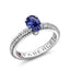 White Gold Blue Sapphire Fluted Ring I Fabergé