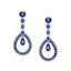 White Gold Blue Sapphire Teardrop Earrings | Fabergé