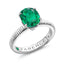 White Gold Emerald Fluted Ring Fabergé