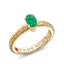 Yellow Gold Emerald Fluted Ring | Fabergé