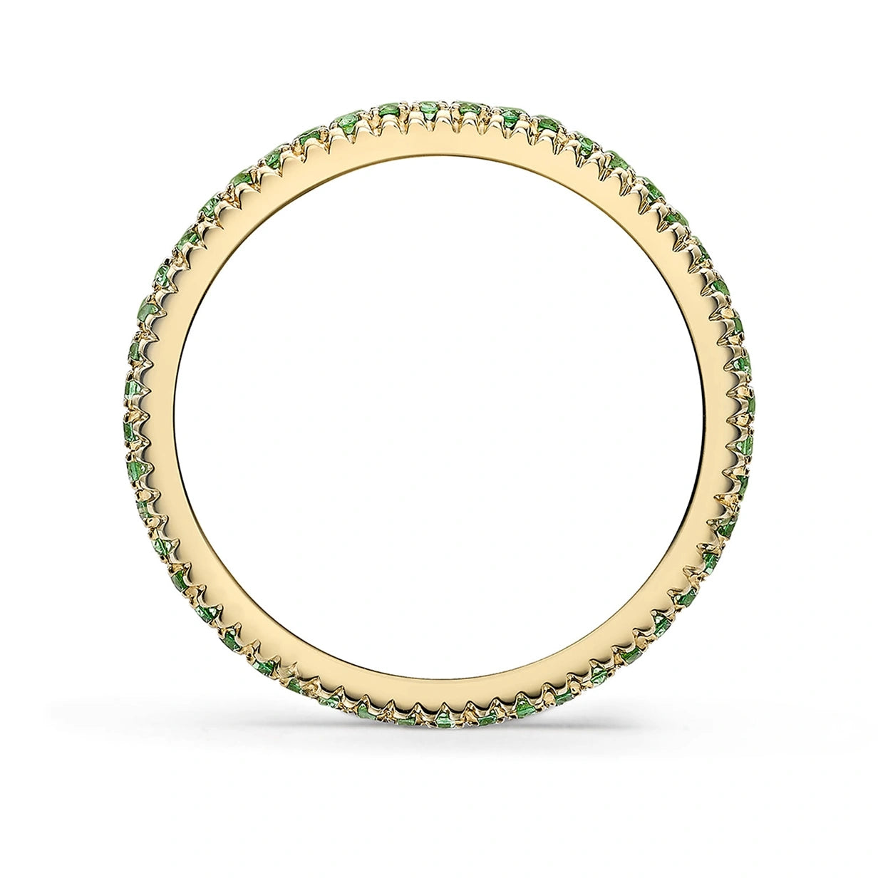 Yellow Gold Tsavorite Fluted Eternity Ring | Fabergé