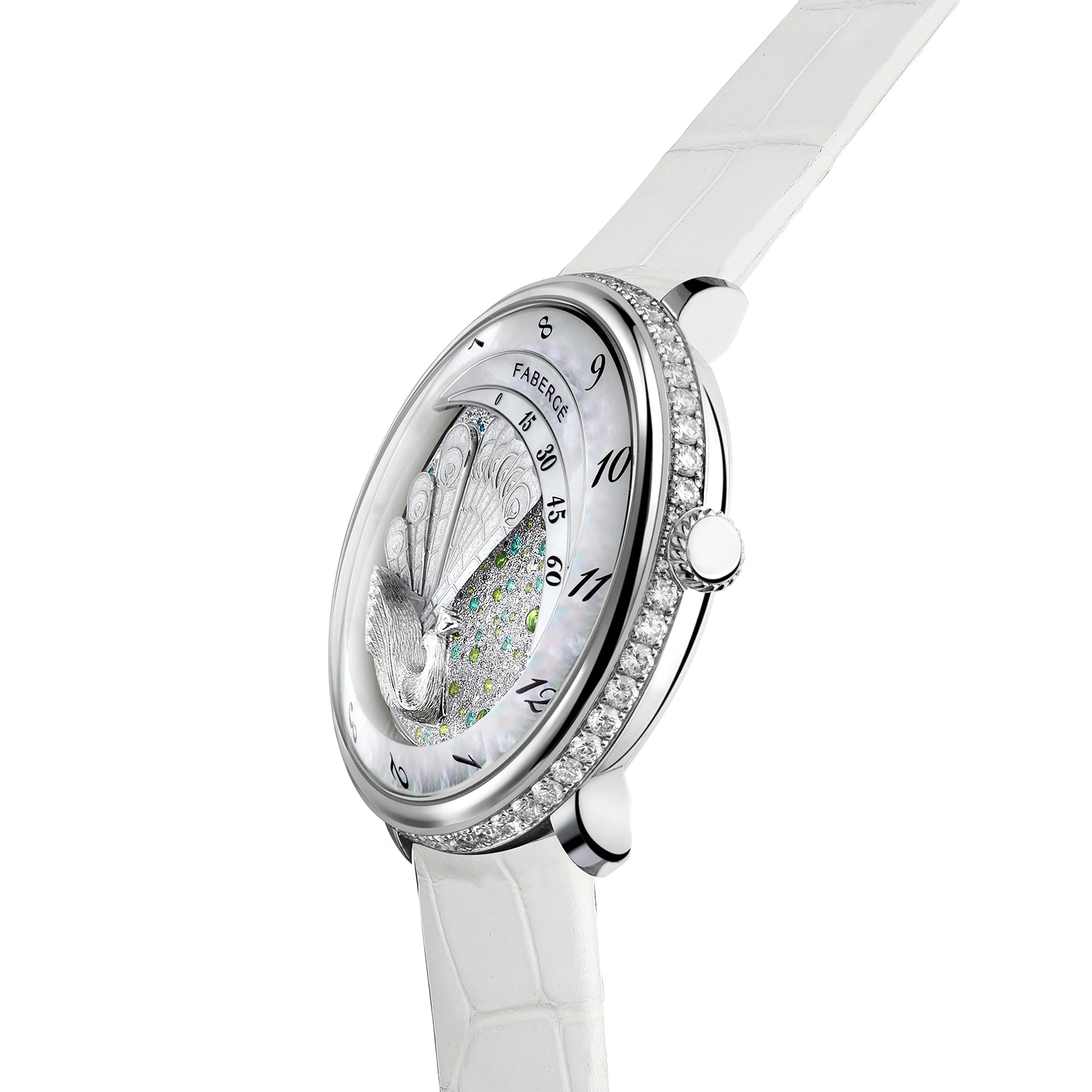 Platinum Compliquée Ladies' Peacock Watch | Fabergé