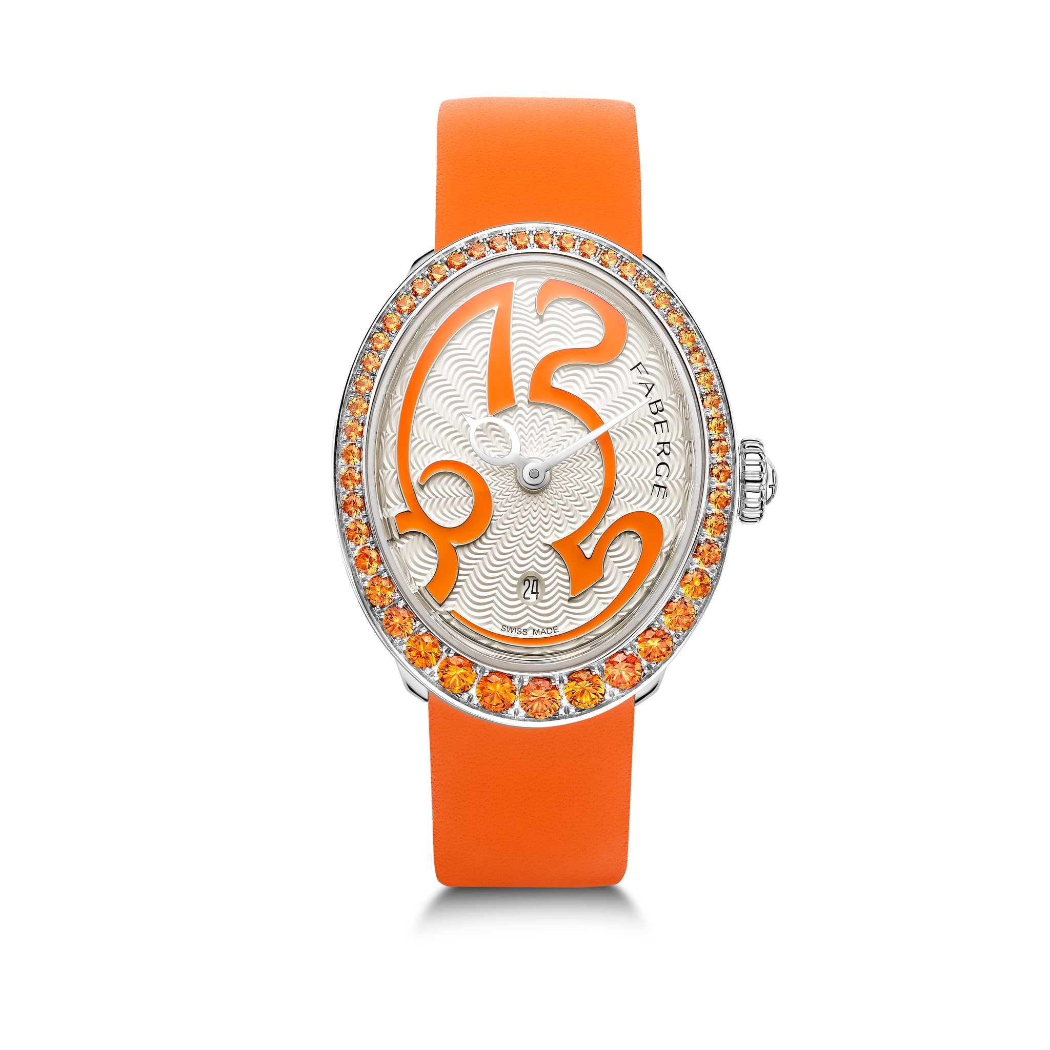 Eggsistence ST Orange Numerals & Sapphires Watch