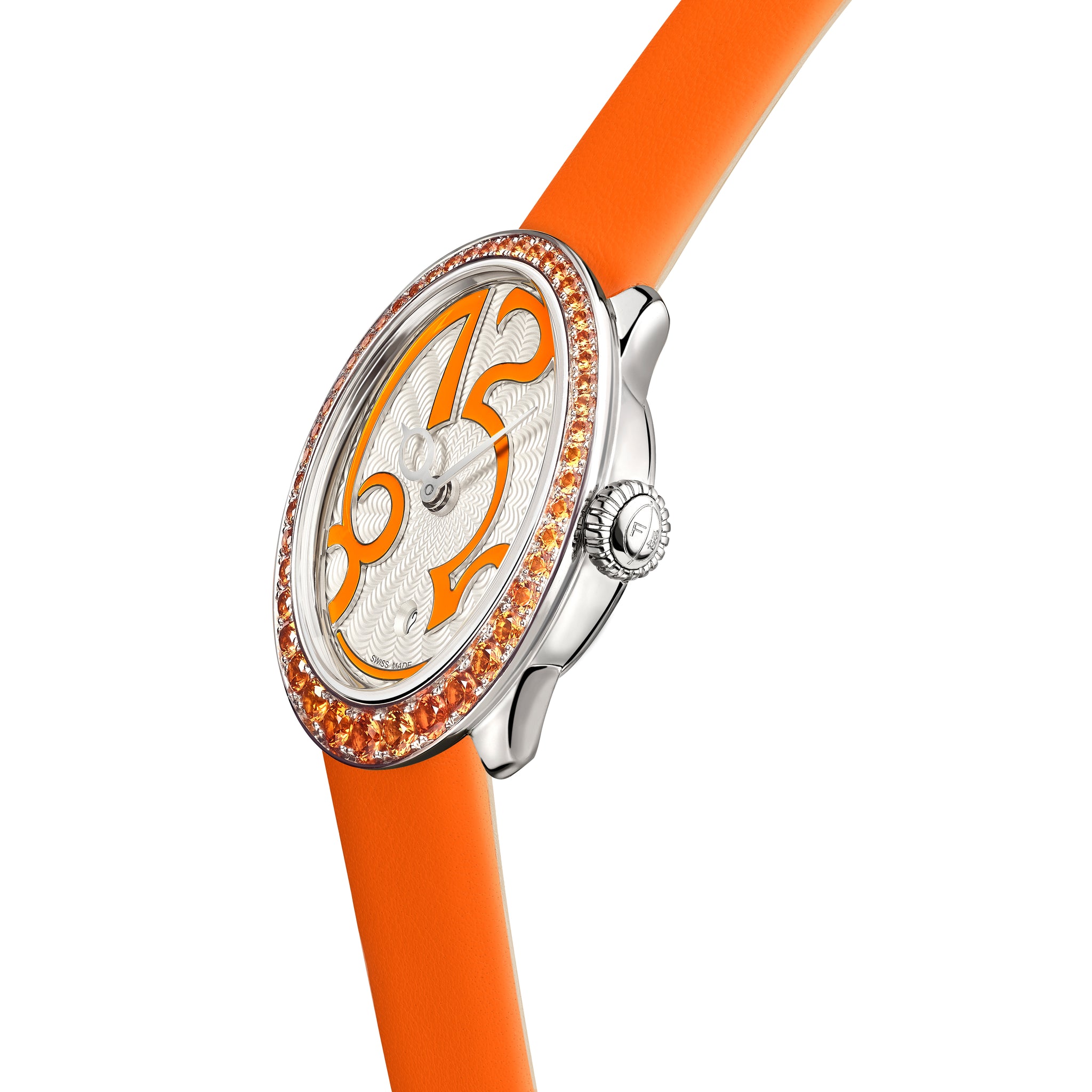 Eggsistence ST Orange Numerals & Sapphires Watch