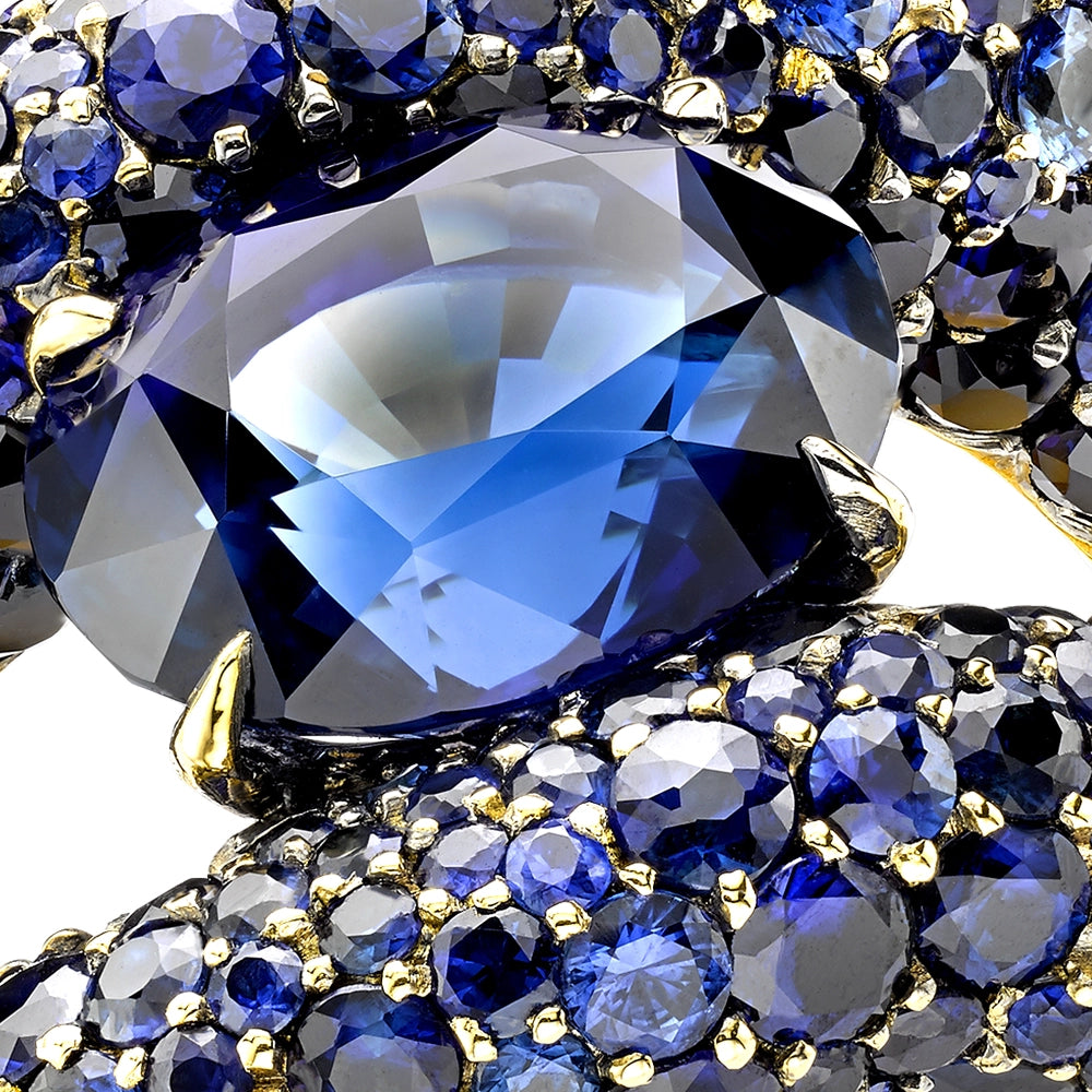 Charmeuse Yellow Gold Blue Sapphire Ring | Fabergé