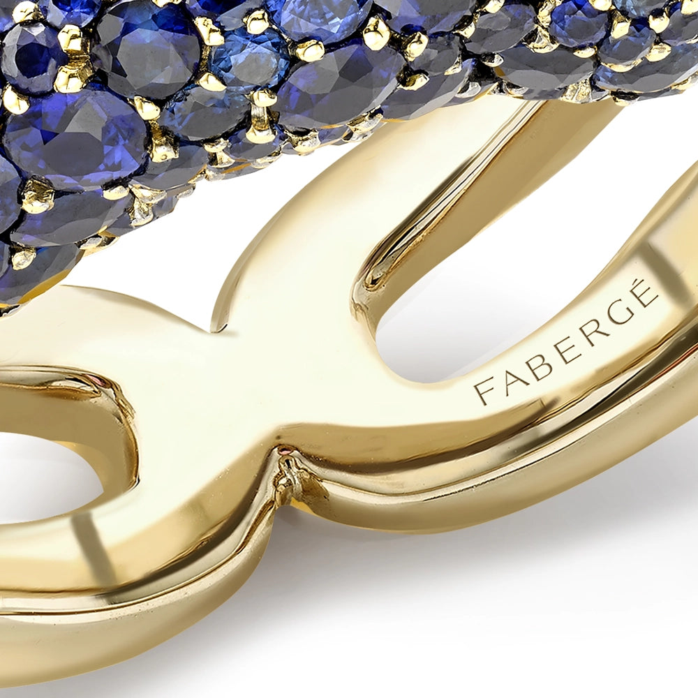 Charmeuse Yellow Gold Blue Sapphire Ring | Fabergé