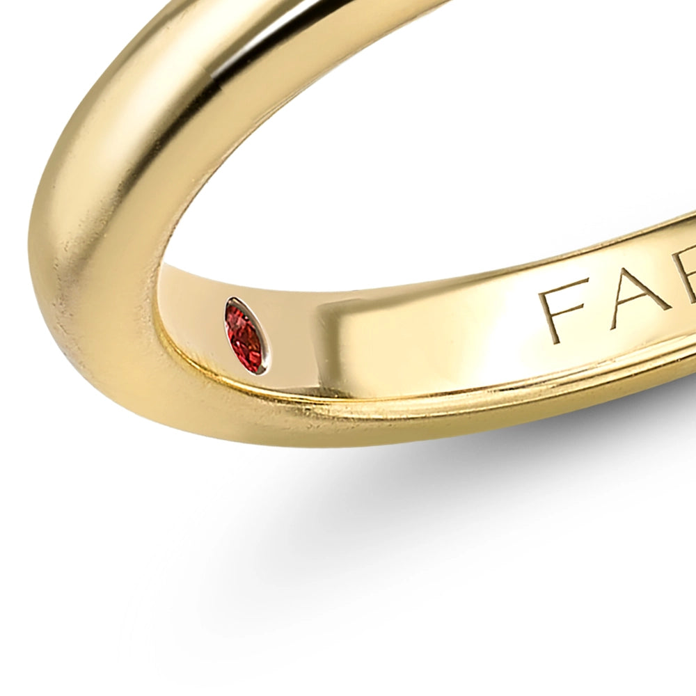 Yellow Gold Multicoloured Gemstone Crossover Ring | Fabergé