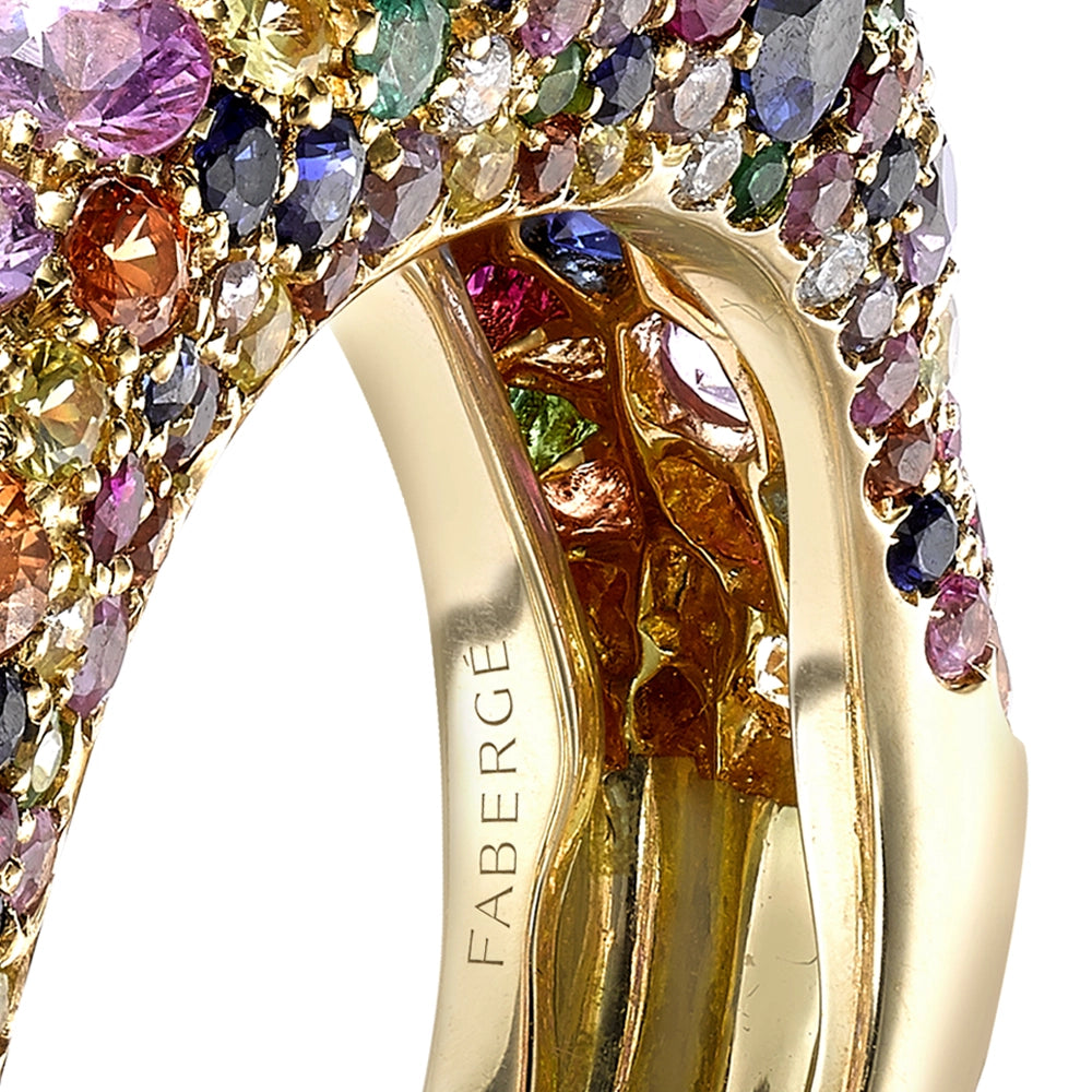Emotion Yellow Gold Multicoloured Gemstone Petite Ring | Fabergé