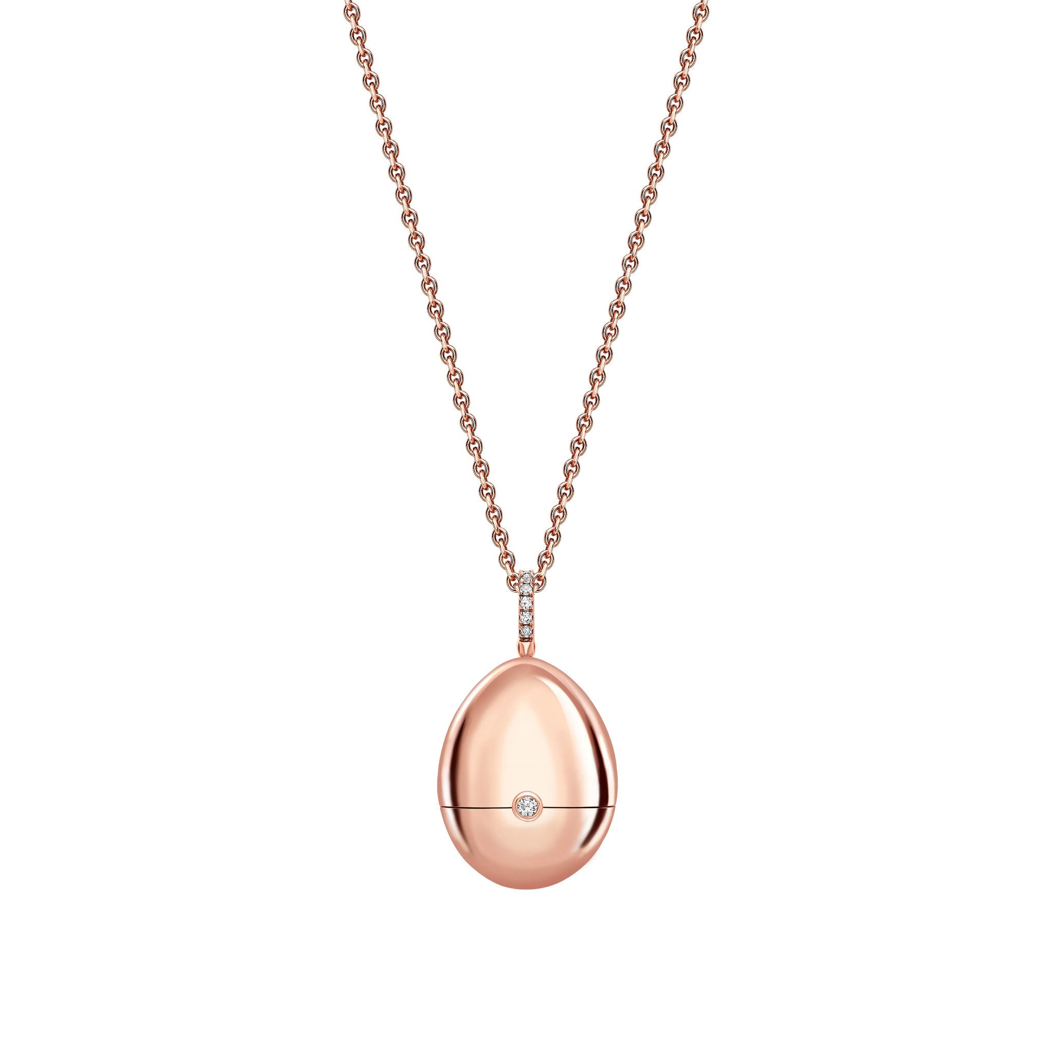 Rose Gold Blue Sapphire Forget Me Not Surprise Locket | Fabergé
