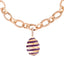 Rose Gold, Diamond & Purple Enamel Spiral Egg Charm | Fabergé