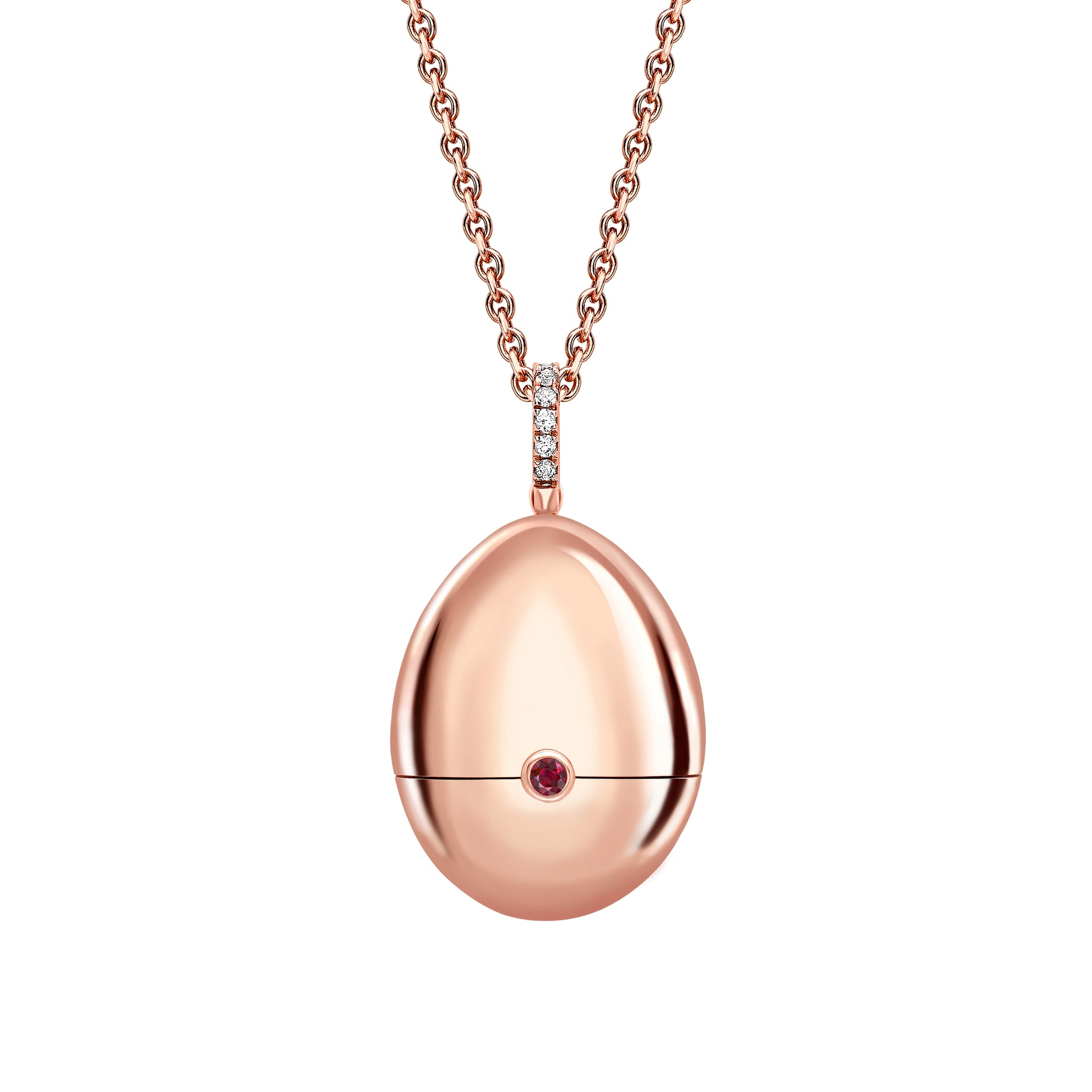Rose Gold Diamond Set Star Surprise Locket | Fabergé