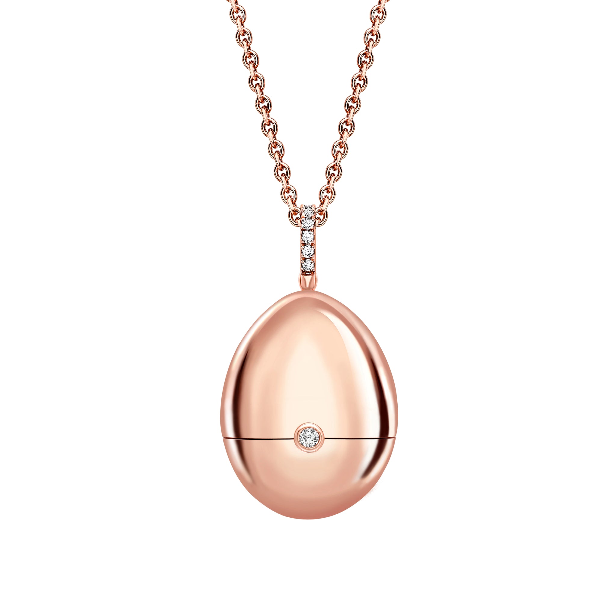 Rose Gold & Green Lacquer Frog Surprise Locket | Fabergé