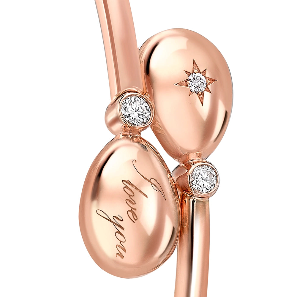 Rose Gold I Love You Crossover Bracelet | Fabergé