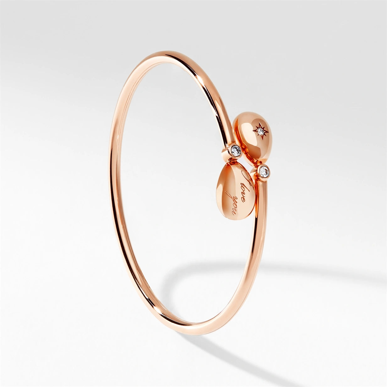 Rose Gold I Love You Crossover Bracelet | Fabergé