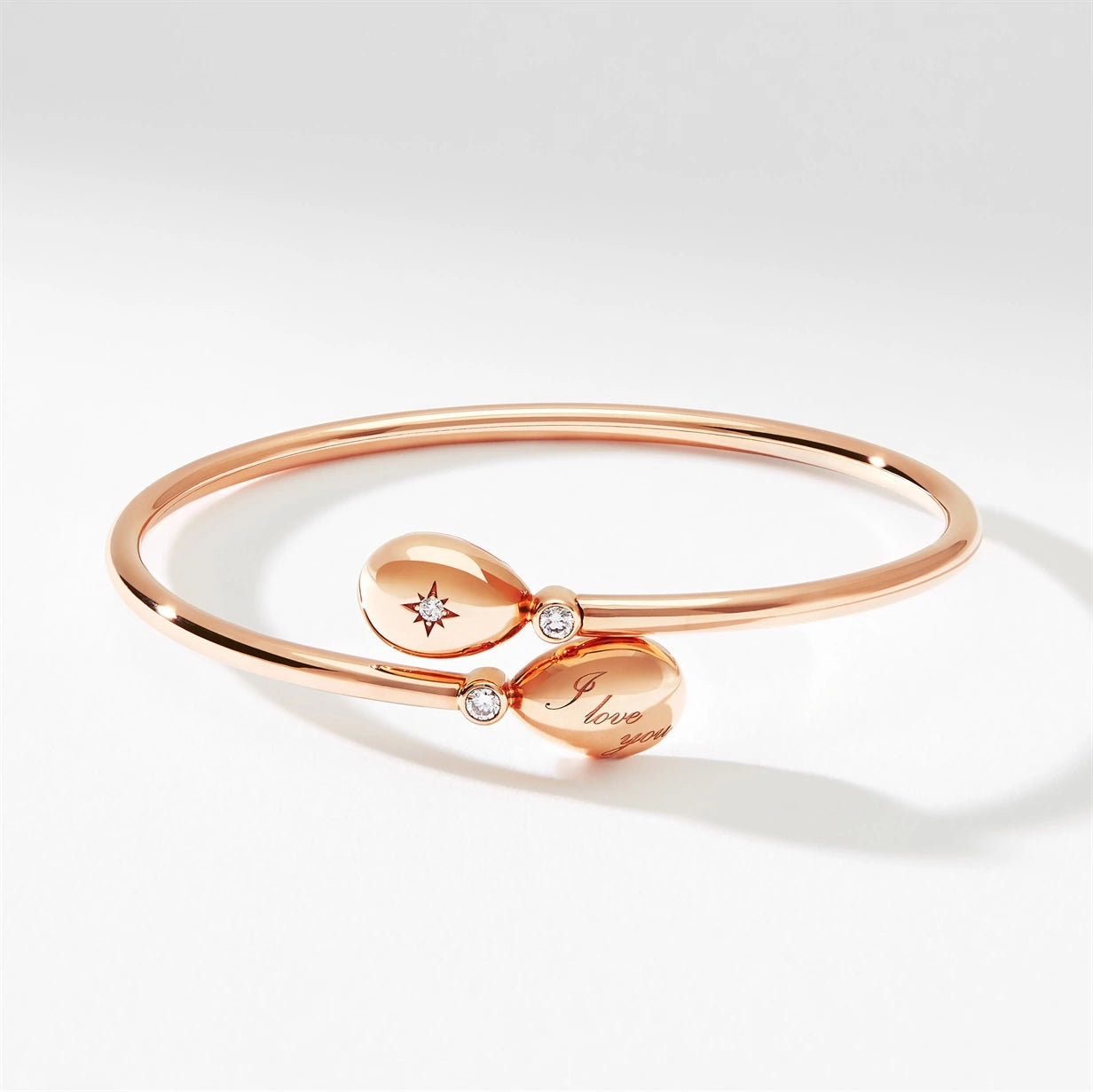 Rose Gold I Love You Crossover Bracelet | Fabergé