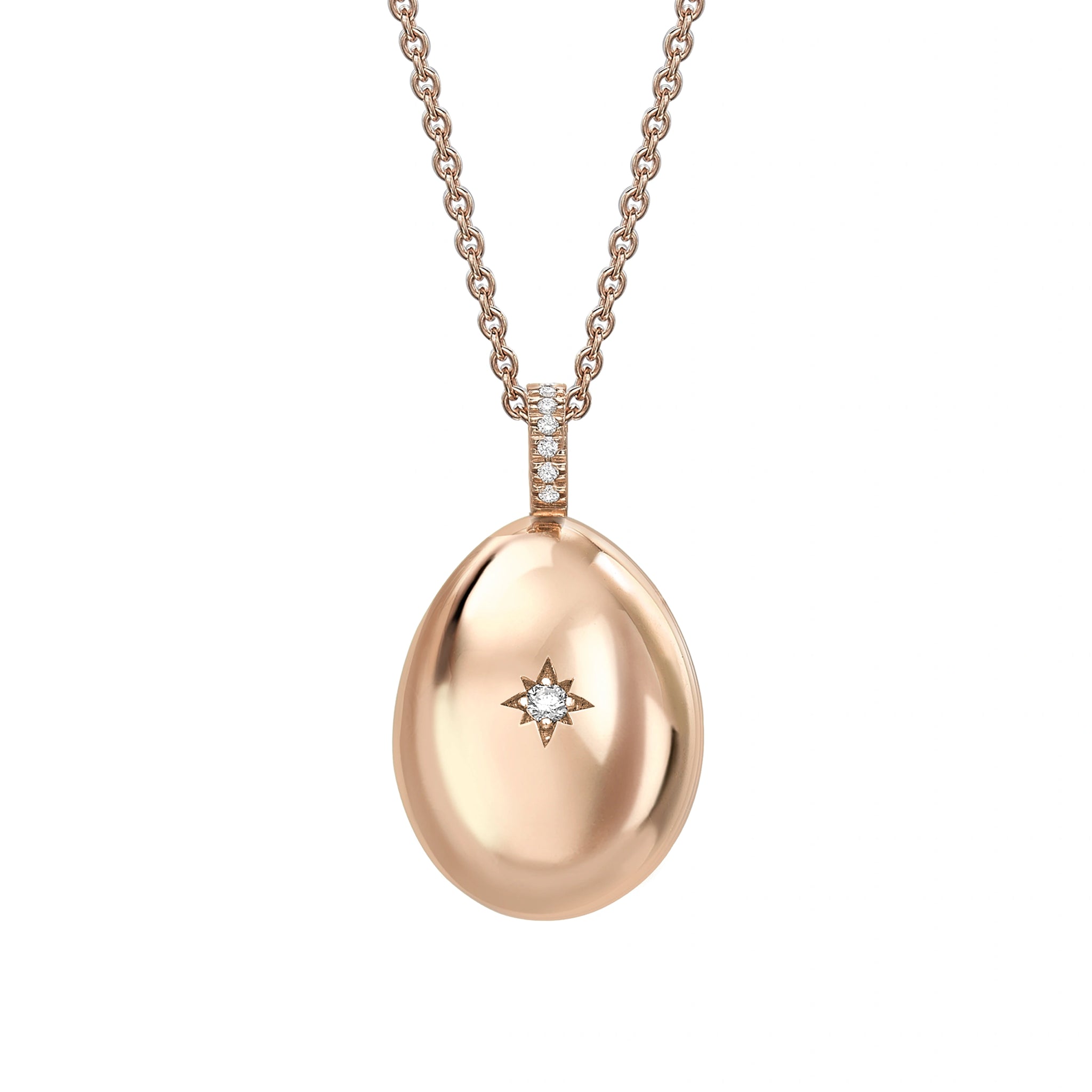 Rose Gold I Love You Egg Pendant | Fabergé