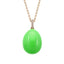 Rose Gold Neon Green Egg Pendant with Diamond Bail | Fabergé