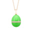 Rose Gold Neon Green Egg Pendant with Diamond Belt | Fabergé