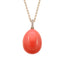 Rose Gold Neon Orange Egg Pendant with Diamond Bail | Fabergé
